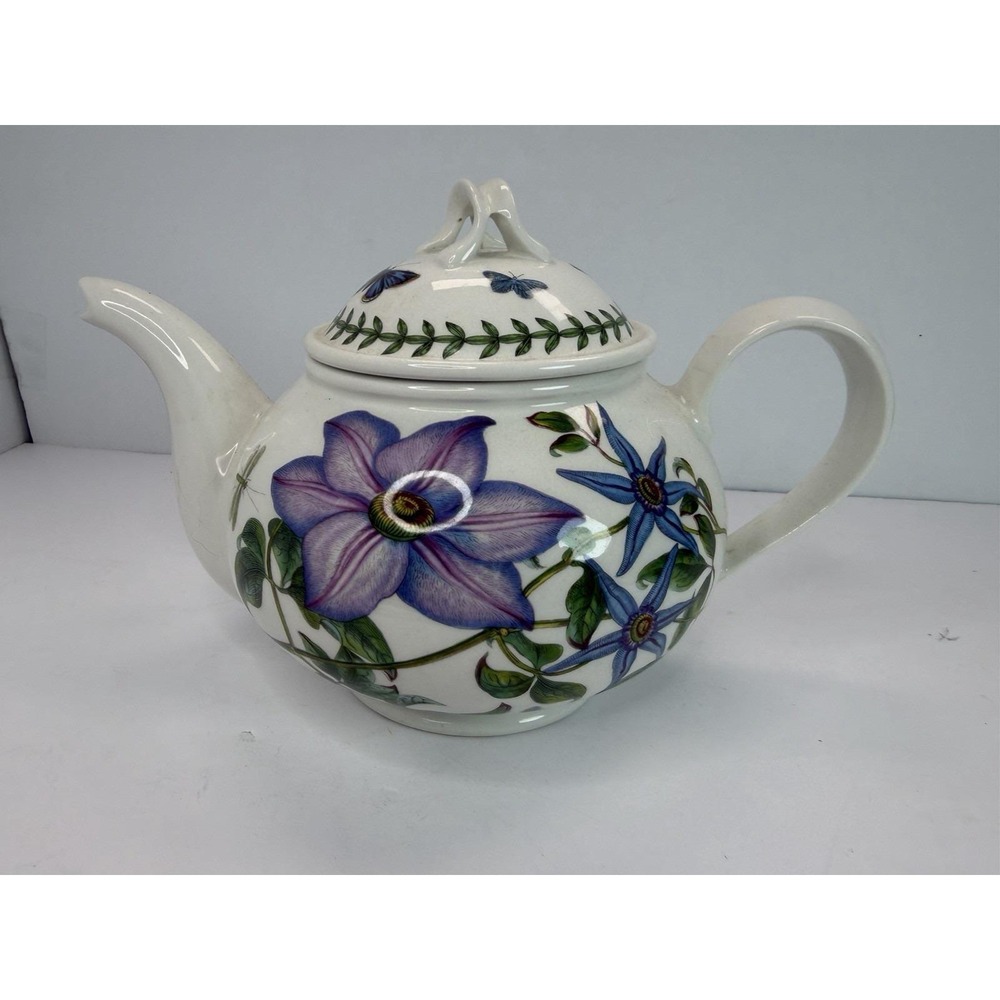 Botanic Garden Portmeirion Teapot Butterflies Floral Susan Willams Clematis